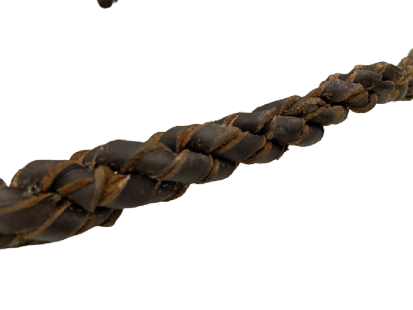 OSMANLI KAMCI AGA İŞİ ELDE TAŞINAN EL YAPIMI DERİ KIRBAÇ