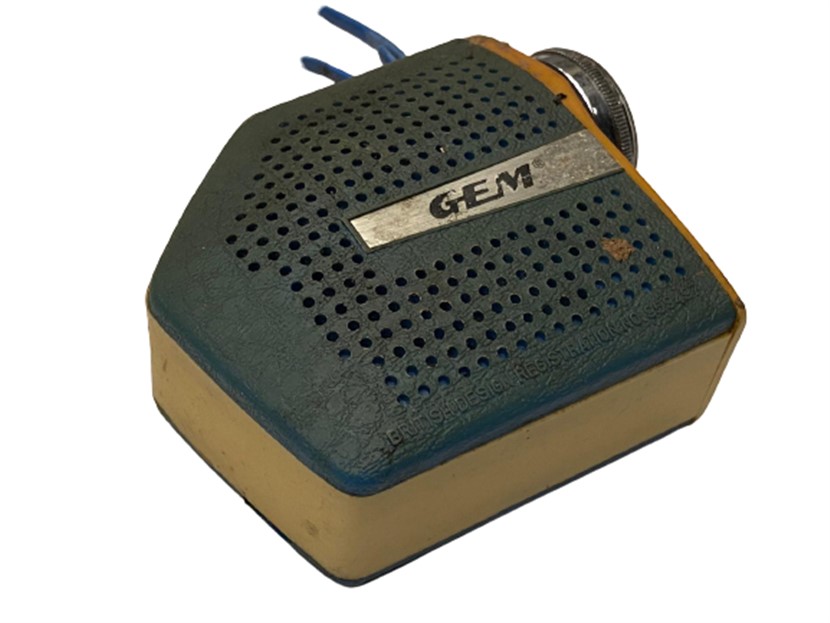 1970 GEM POCKET RADIO  HONG KONG PİLLİ CEP RADYO TEK DALGA MAVİ RENKDE