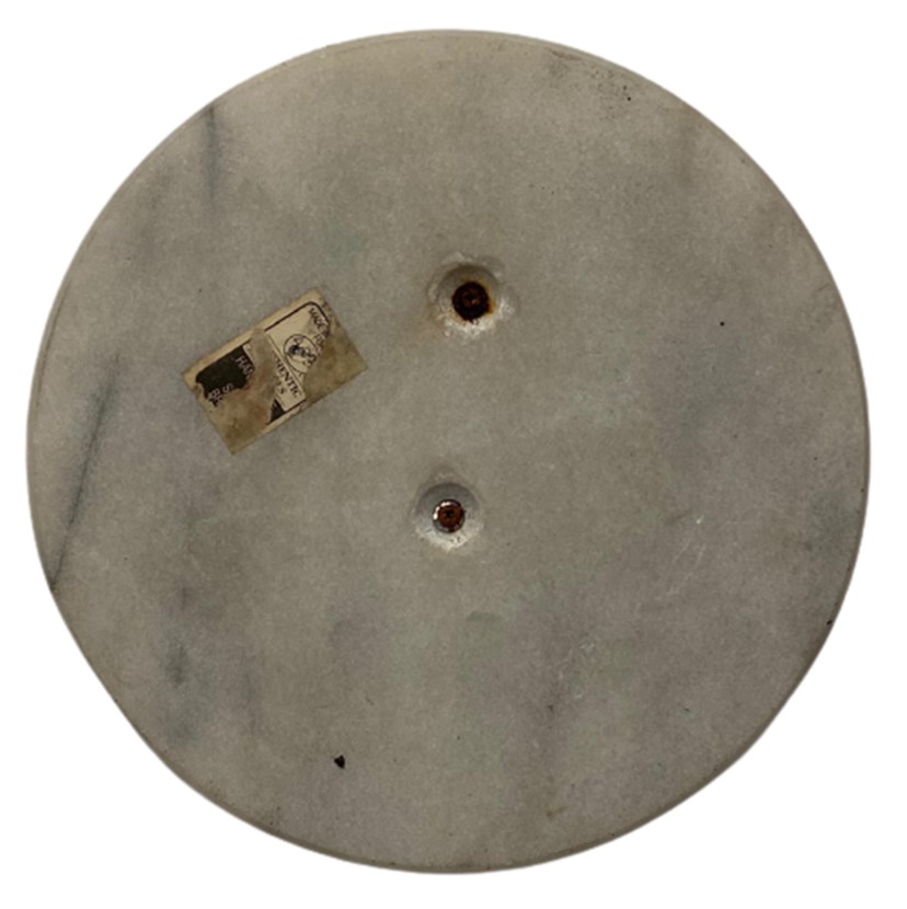 EL YAPIMI R.GİYNNE FECİT MERMER KAİDE ÜZERİ BRONZ ASİT YAZI  PUSULA VE GÜNEŞ SAATİ