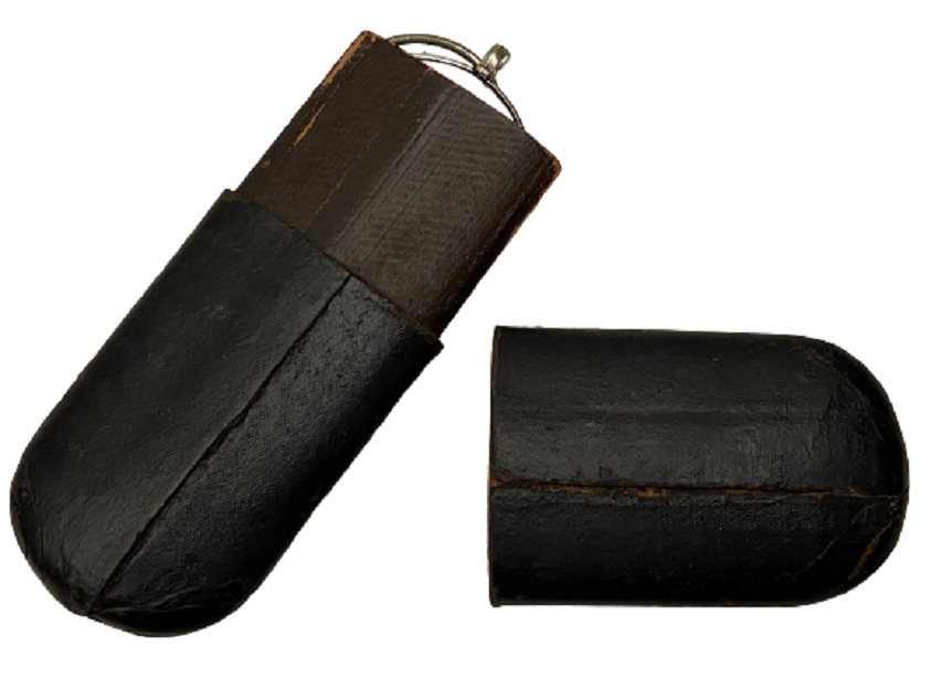 OSMANLI ORİJİNAL KABINDA MUHAFAZA  KUTUSUNDA METAL TEL YUVARLAK CAM NUMARALI BANKER  GÖZLÜK