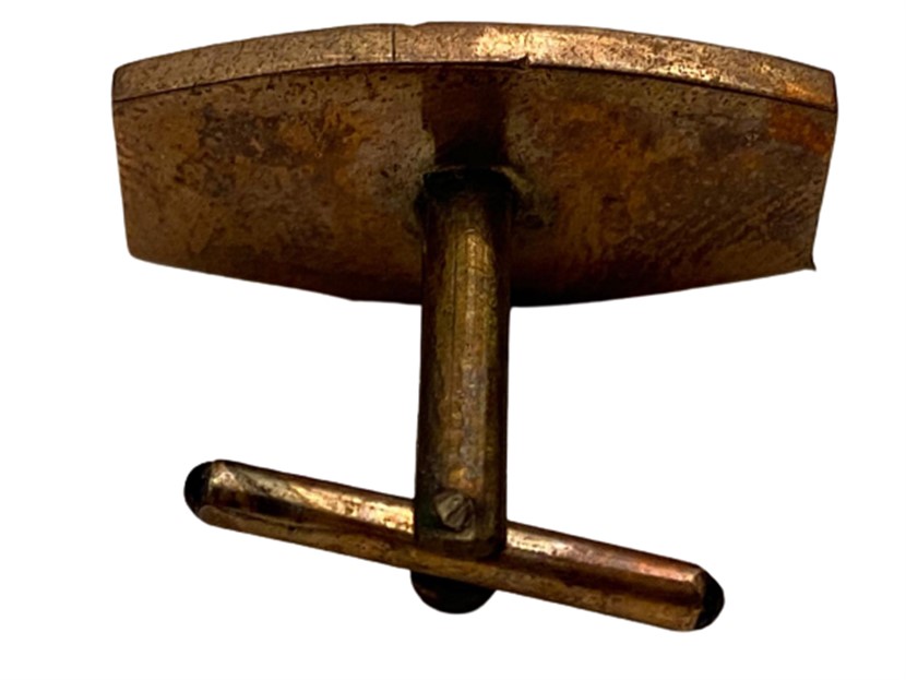 1950 ALTIN VE ERZURUM OLTU TAŞLI  İKİLİ KOL MANŞET  DÜĞMESİ 4.59 GR