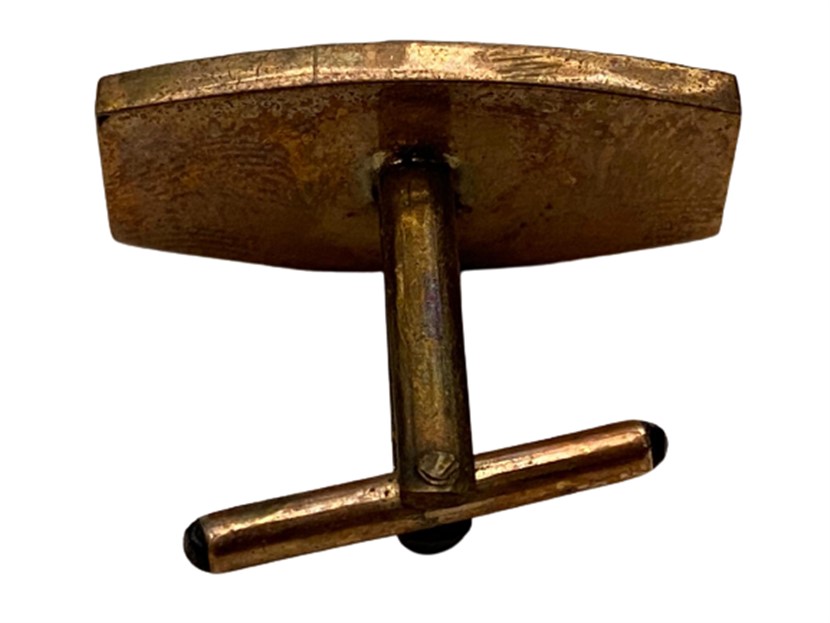 1950 ALTIN VE ERZURUM OLTU TAŞLI  İKİLİ KOL MANŞET  DÜĞMESİ 4.59 GR