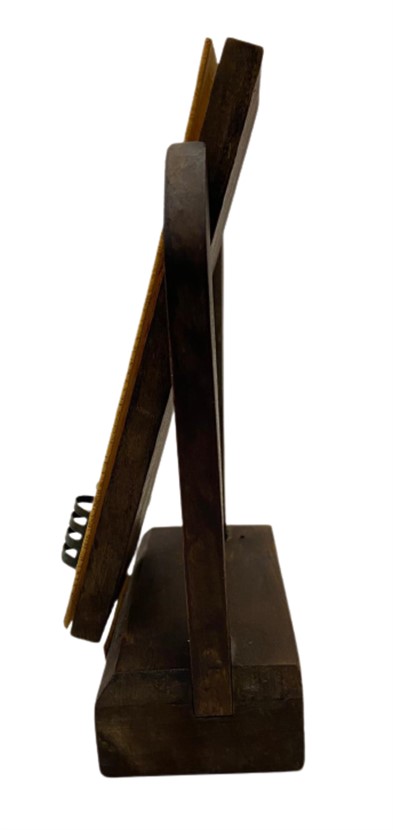 1940 İNGİLİZ KINAFORSIN BRANNAN - LONDON YAZILI AHŞAP AYAKLI AHŞAP CIVALI TERMOMETRE