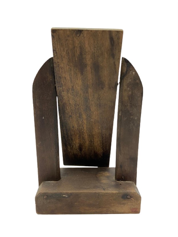 1940 İNGİLİZ KINAFORSIN BRANNAN - LONDON YAZILI AHŞAP AYAKLI AHŞAP CIVALI TERMOMETRE