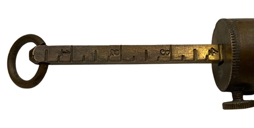 1900 ORJİNAL OSMANLI BRONZ BARUT ÖLCER  DOLUM CUBUK GRAM AYARLI ÖLÇÜ ALETİ