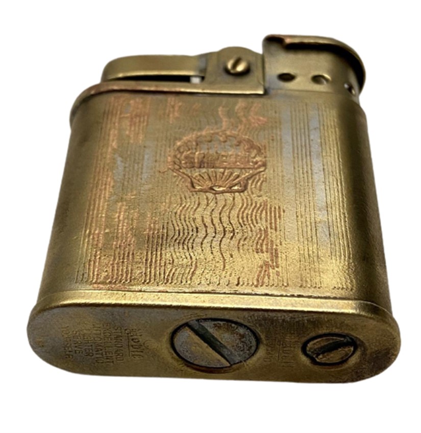 NOBLE SHELL LİGHTER ÜZERİ İNSİYALLI DAMGALI MEKANİK TAŞLI ÇAKMAK