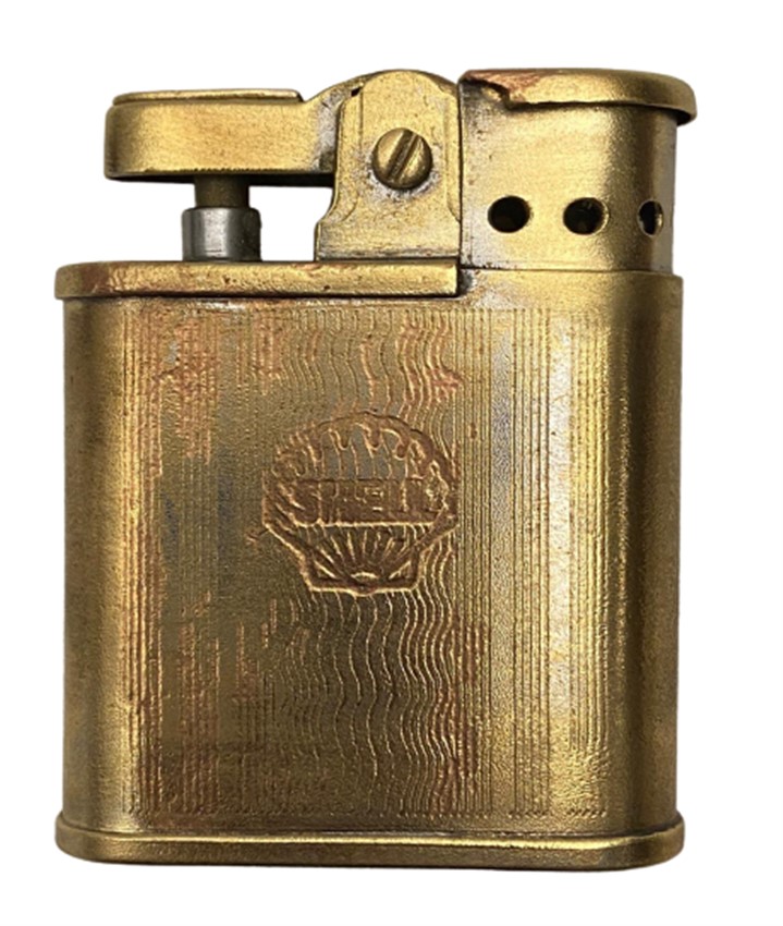 NOBLE SHELL LİGHTER ÜZERİ İNSİYALLI DAMGALI MEKANİK TAŞLI ÇAKMAK