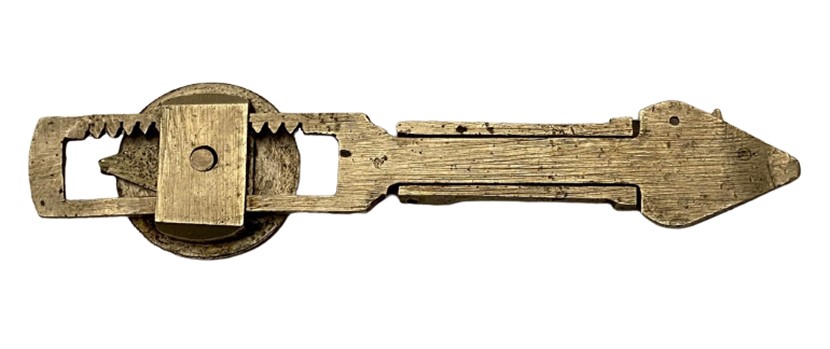 1905 OSMANLI ÜZERİ YAZILI KUYUMCU PARMAK TERAZİ  DİKRAN SOLAKIAN METAL TARTI ALETİ