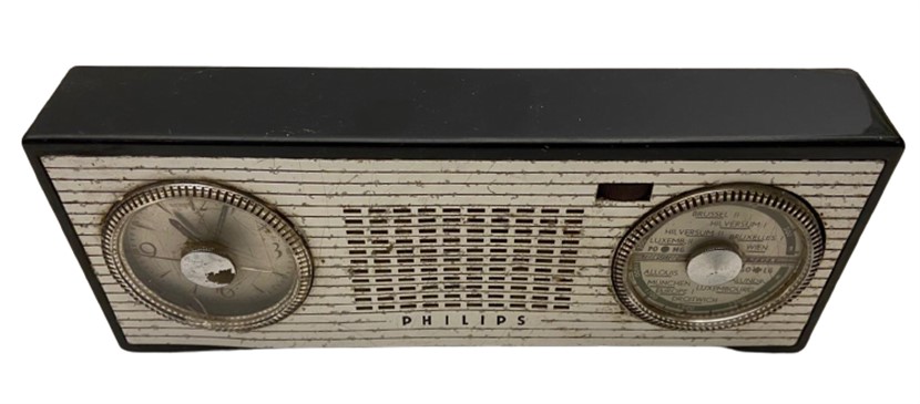 ANTİQUE GERMANY PHILIPS CLOCK ALARM RADIO PHILIPS MASA ÜZERİ RADYO VE SAAT ALARM