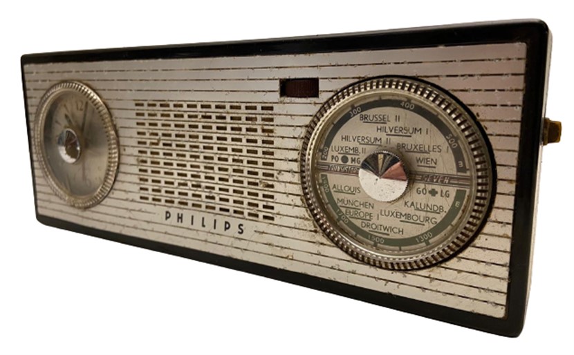 ANTİQUE GERMANY PHILIPS CLOCK ALARM RADIO PHILIPS MASA ÜZERİ RADYO VE SAAT ALARM