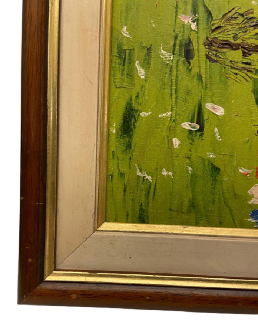 SALİH  ZEKİ 1996 TARİHLİ VE İMZALI YAGLI BOYA ESER IRMAK KENARINDA CAMAŞIR YIKAYANLAR KONULU 