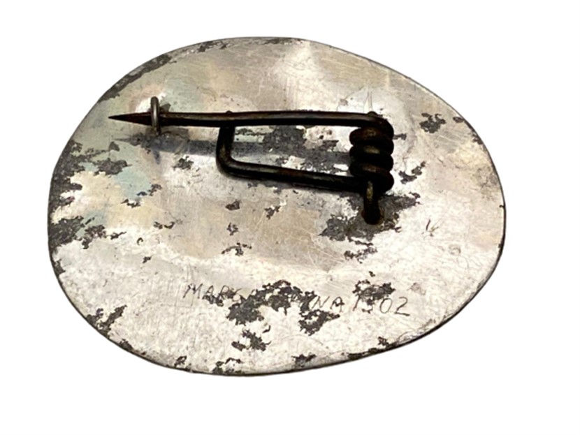 1950 ÜZERİ EL YAPIM VE  BOYAMA KATEDRAL RESİMLİ BROŞ