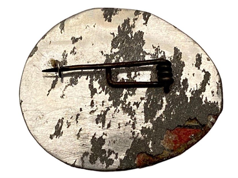 SEDEF ÜZERİ EL BOYAMA KATEDRAL RESİMLİ BROŞ 