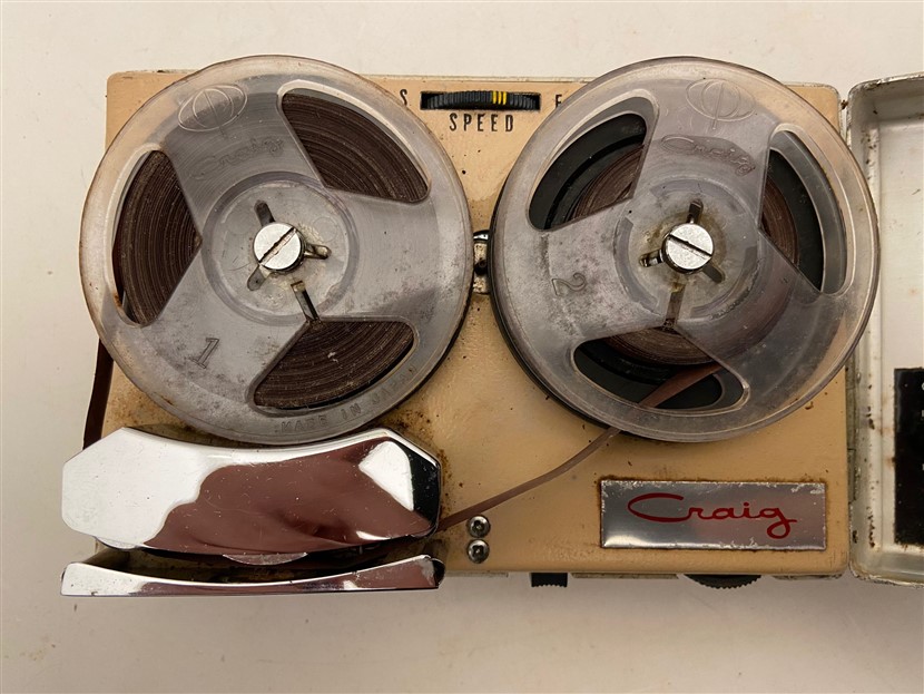1965 USA  CRAIG 404 REEL - TO - REEL TAPE RECORDER TRANSISTORIZED MAKARALI TEYP GAZETECİ SES KAYDI İÇİN