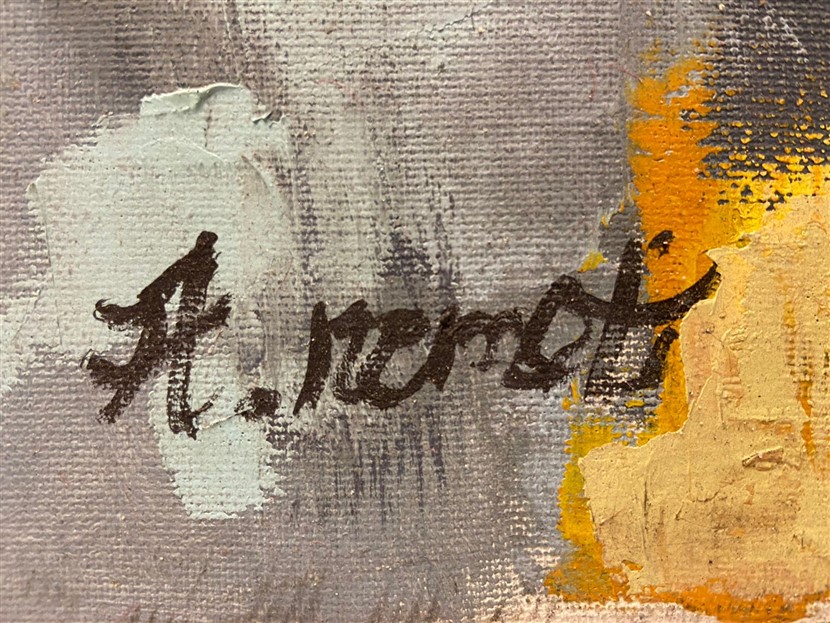 SANATCI İMZALI  A. NEMETİ KANVAS TUVAL ÜZERİ YAĞLI BOYA  CALIŞMA TABLO