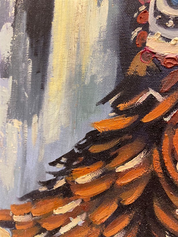 SANATCI İMZALI  A. NEMETİ KANVAS TUVAL ÜZERİ YAĞLI BOYA  CALIŞMA TABLO