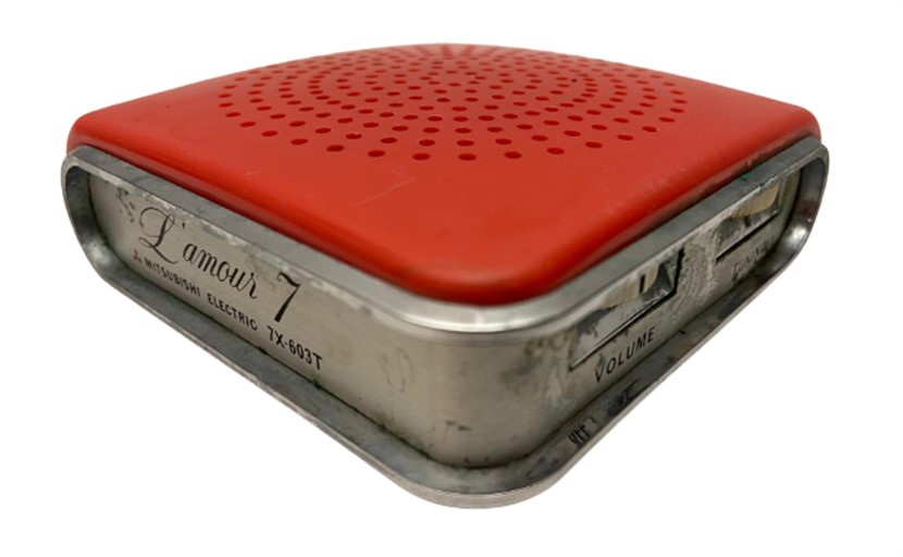 1971 JAPAN MITSUBISHI ELECTRIC 7X-603T L'AMOUR 7 POCKET RADIO PİLLİ CEP RADYOSU 
