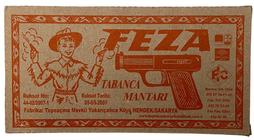 VİNTAGE FEZA 50 ADET TABANCA MANTARI KUTUSUNDA KULLANILMAMIŞ 