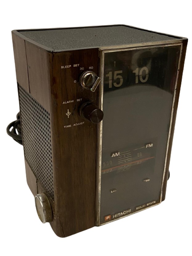1972 JAPAN FM/AM ALL TRANSİSTOR DİGİTAL CLOCK RADİO KC783  VINTAGE HITACHI SOLID STATE SAATLİ RADYO 