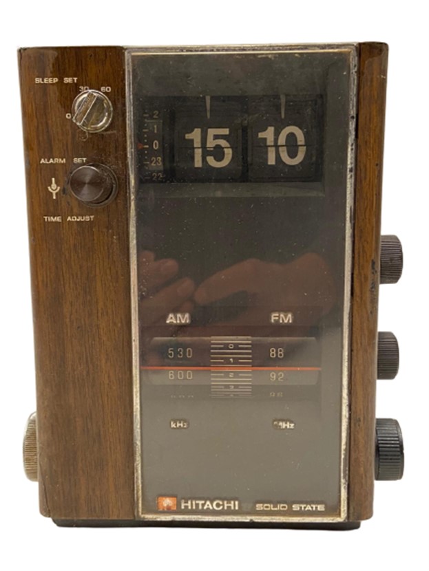 1972 JAPAN FM/AM ALL TRANSİSTOR DİGİTAL CLOCK RADİO KC783  VINTAGE HITACHI SOLID STATE SAATLİ RADYO 