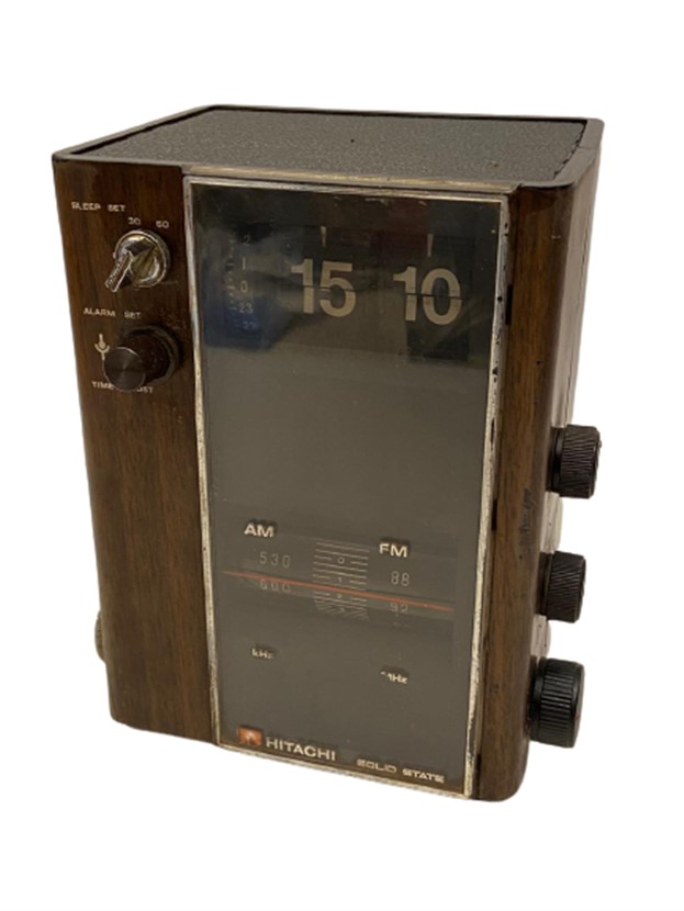 1972 JAPAN FM/AM ALL TRANSİSTOR DİGİTAL CLOCK RADİO KC783  VINTAGE HITACHI SOLID STATE SAATLİ RADYO 