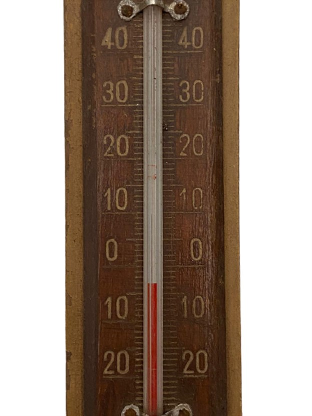 AHŞAP MASİF ÜZERİNE ODA İÇİ CAM CIVALI TERMOMETRE