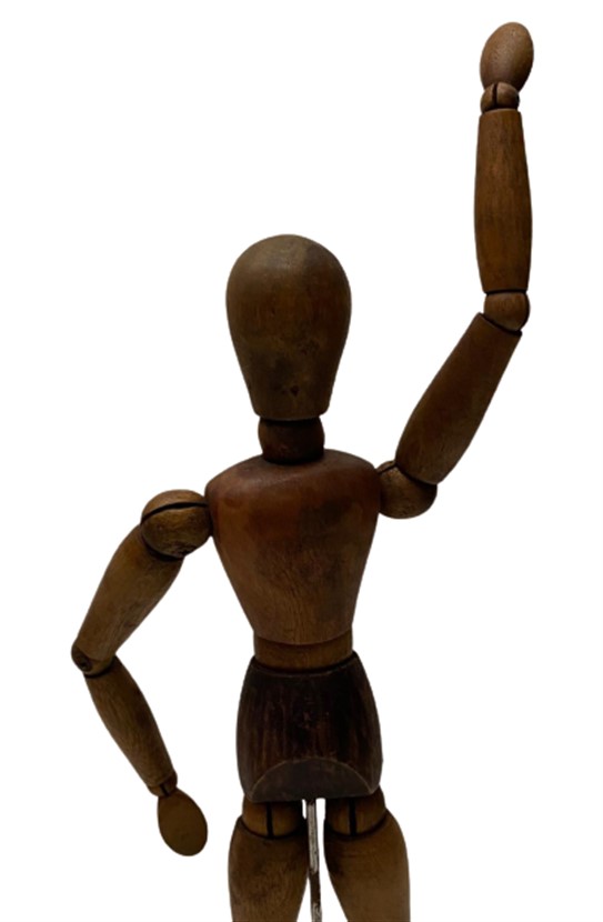 1960 AHŞAP HAREKETLİ İNSAN ANATOMİ FİGÜRÜ HAREKETLİ  MAKET