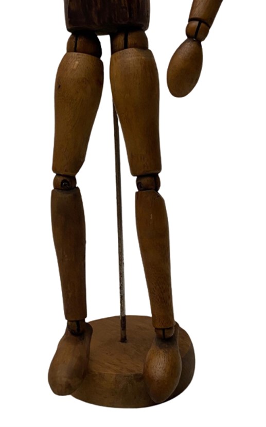 1960 AHŞAP HAREKETLİ İNSAN ANATOMİ FİGÜRÜ HAREKETLİ  MAKET