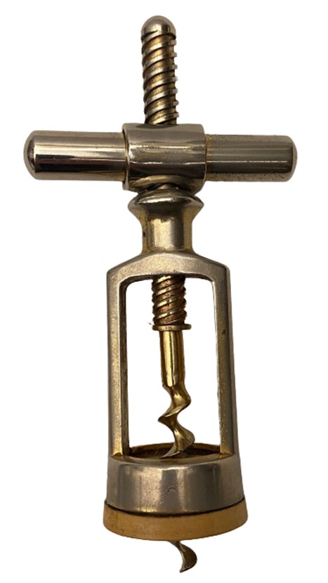 D.R.G.M TİRBUŞON DAMGALI KROM CELİK PASLANMAZ  MANTAR ŞARAP ŞİŞE TIPASI AÇACAĞI 