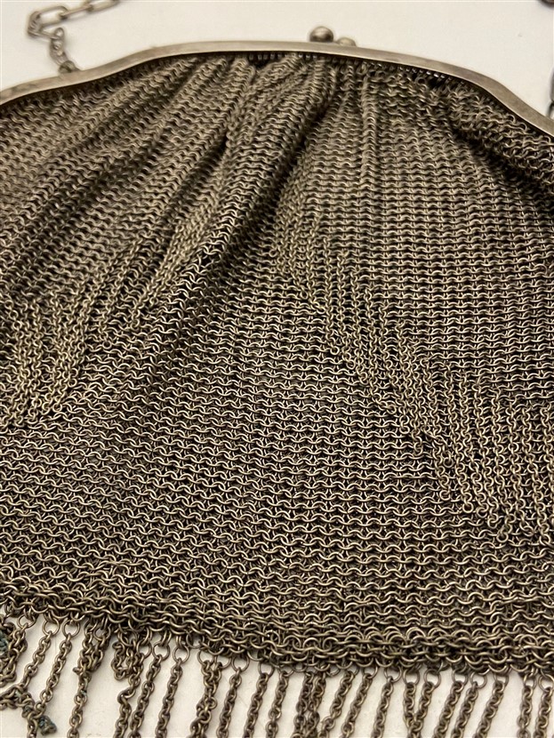 OSMANLI GÜMÜŞ KAPLAMA EL YAPIM BAYAN GECE EL ÇANTASI