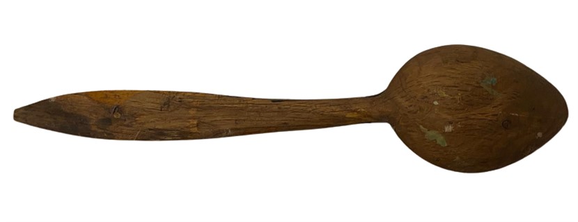 TEK PARCA AHŞAPDAN OYMA EL YAPIMI & EL KÖK BOYAMA KONYA TAHTA KAŞIK YA HAYIR SÖYLE YA SUS ATA SÖZÜ