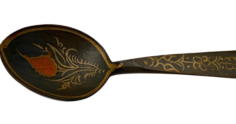 OSMANLI ORTASI AHŞAP TEK PARCA AHŞAPDAN OYMA EL YAPIMI & EL KÖK BOYAMA KONYA TAHTA KAŞIK