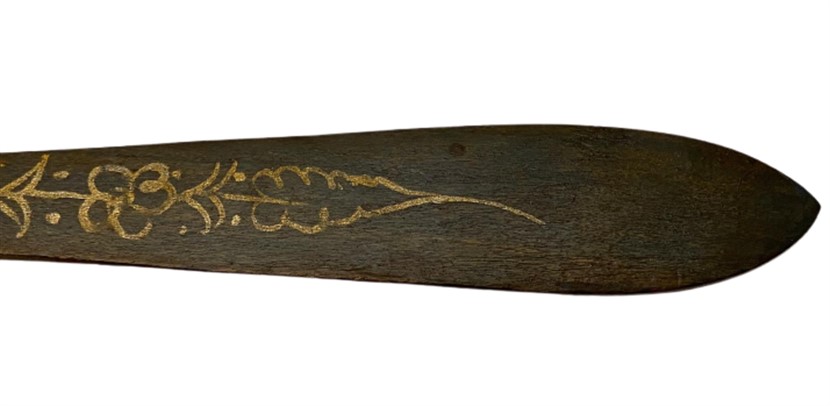 OSMANLI ORTASI AHŞAP TEK PARCA AHŞAPDAN OYMA EL YAPIMI & EL KÖK BOYAMA KONYA TAHTA KAŞIK