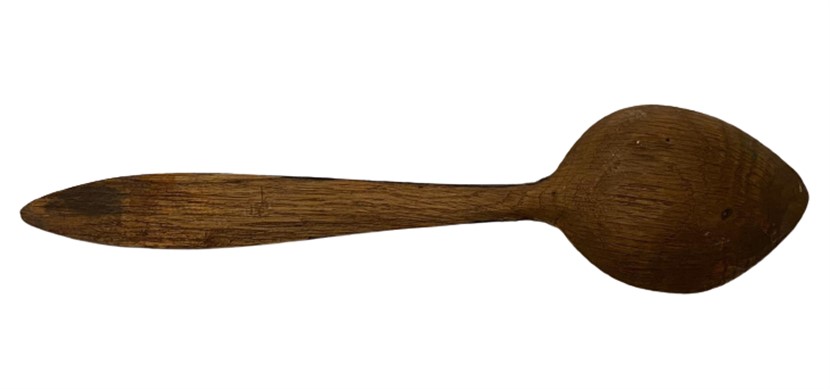 TEK PARCA AHŞAPDAN OYMA EL YAPIMI & EL KÖK BOYAMA KONYA TAHTA KAŞIK AYIPSIZ DOST OLMAZ ATA SÖZÜ