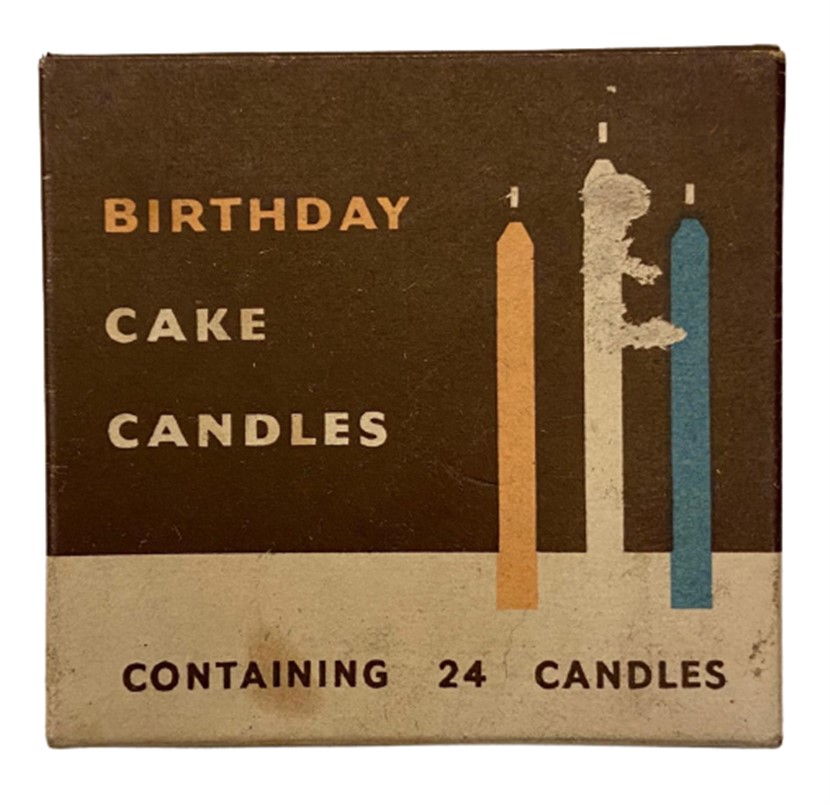 1970 BIRTHDAY CAKE CANDLES VINTAGE KUTUSUNDA  24 ADET RENKLİ DOĞUM GÜNÜ PASTASI MUMU