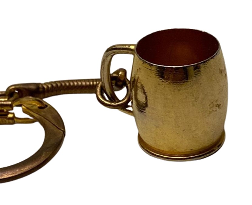 BİRA KUPASI BARDAĞI ŞEKLİNDE PİRİNC ANAHTARLIK