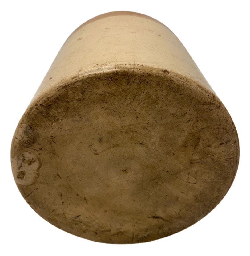 1800 NADİR KOLEKSİYON PARCASI ENGLAND SRD PATENT BAILEY & Co FULHAM DAMGALI ÜZERİ DEMİR VE TAŞ KAPAK KİLTLİ KAPAKLI SIVI SAKLAMA KABI TERRACOTTA PİŞMİŞ KİLDEN KUP