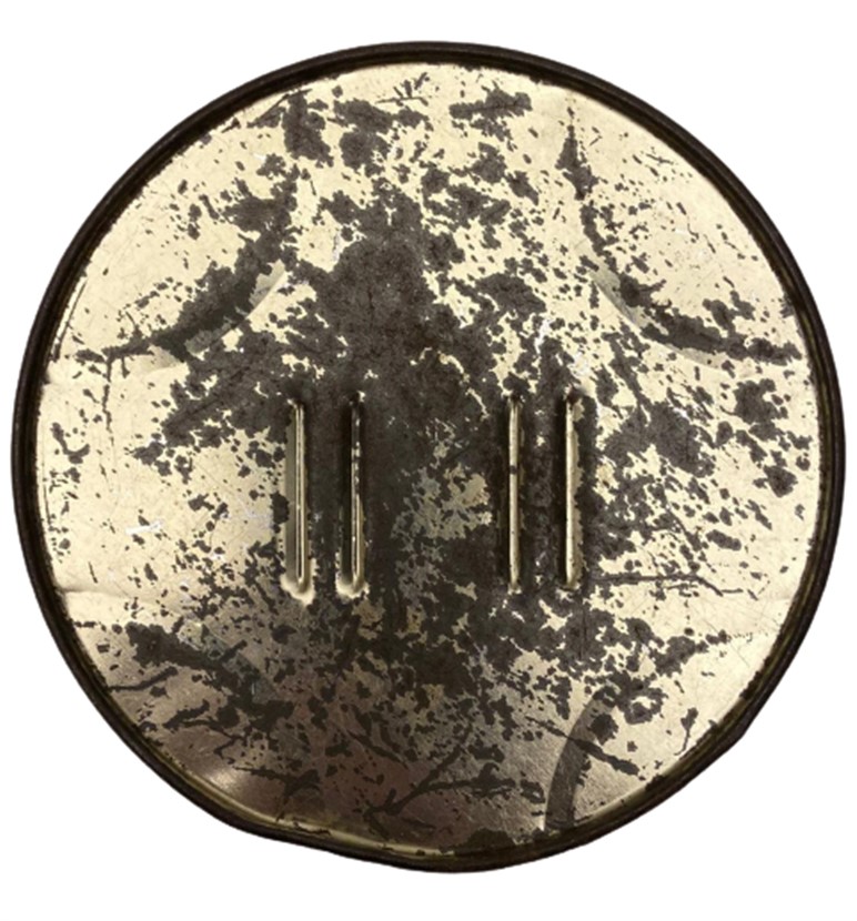 SEBAT AROMA İLAÇ SANAYİ LTD ŞTİ YUVARLAK KAPAKLI  ÜZERİ ETİKETLİ TENEKE KUTU