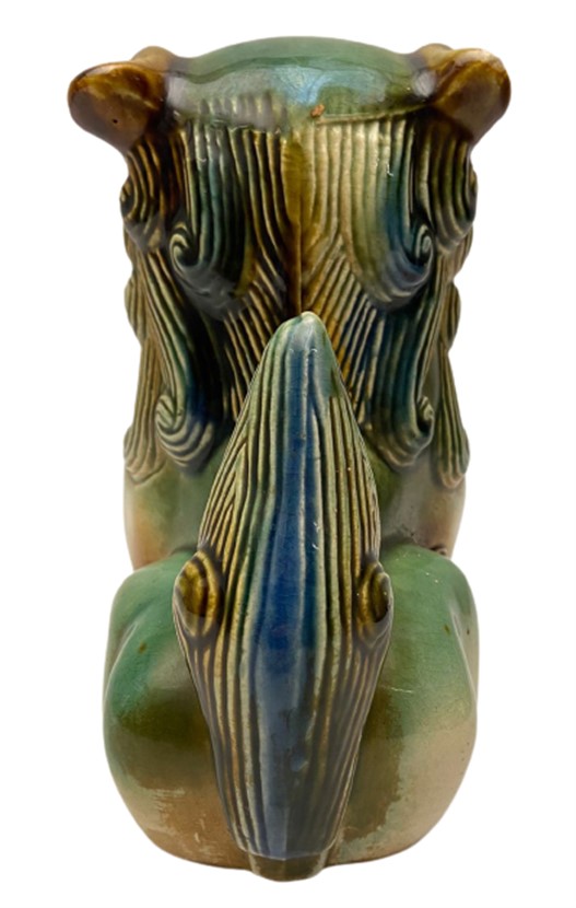 1960 SERAMİK SANATCI İŞİ TAMAMI EL YAPIMI & EL BOYAMA ÇİN EJDERHASI FİGÜRÜ