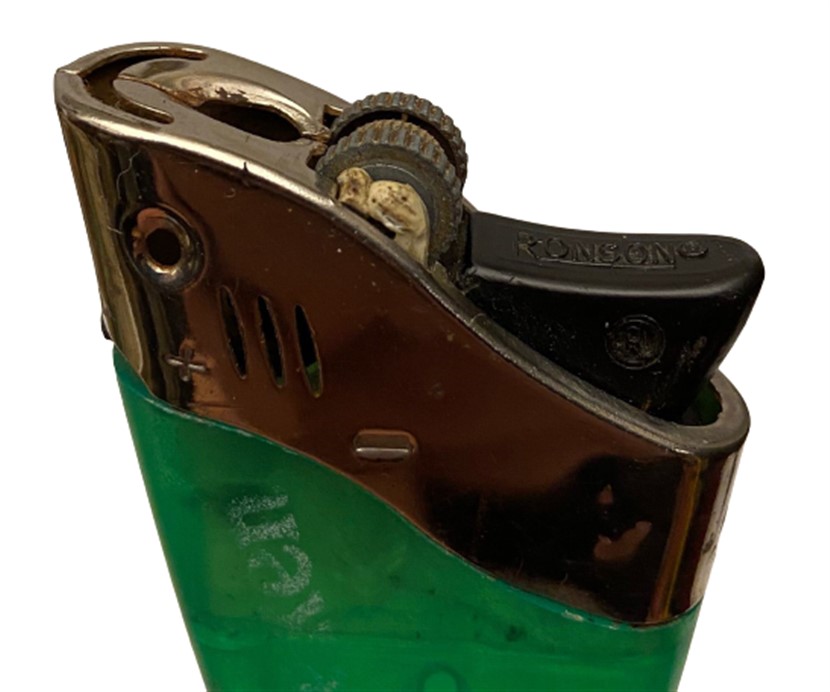 RONSON LİGHTER GAZLI CARKLI MEKANİK CAKMAK TAŞLI YEŞİL RENKDE  ANAHTARLIK ÇAKMAK