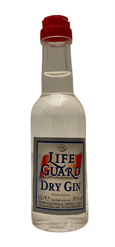 LIFE GUARD DRY GIN 30 ML MİNYATÜR ALKOL CİN İCKİ ŞİŞESİ