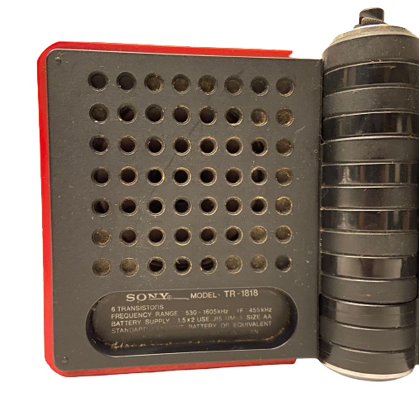 SONY MODEL TR 1818 AM BOX RADYO KÜP ŞEKLİNDE AÇILIR KOLEKSİYON 