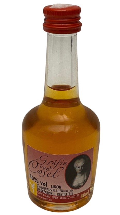 GRAFİN VON CASEL 40 ML MİNYATÜR İÇKİ LİKÖR ŞİŞESİ KAPAGI ACILMAMIŞ DOLU KOLEKSİYON 