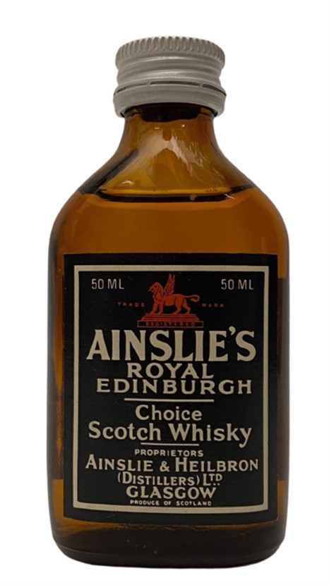 İSKOÇ AINSLIE'S ROYAL EDINBURGH 50 ML MİNYATÜR İÇKİ VİSKİ ŞİŞESİ KAPAGI ACILMAMIŞ DOLU KOLEKSİYON 
