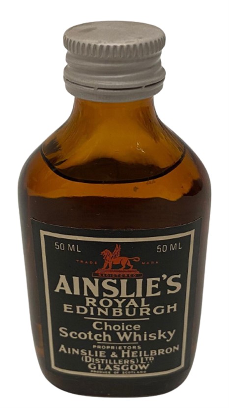 İSKOÇ AINSLIE'S ROYAL EDINBURGH 50 ML MİNYATÜR İÇKİ VİSKİ ŞİŞESİ KAPAGI ACILMAMIŞ DOLU KOLEKSİYON 