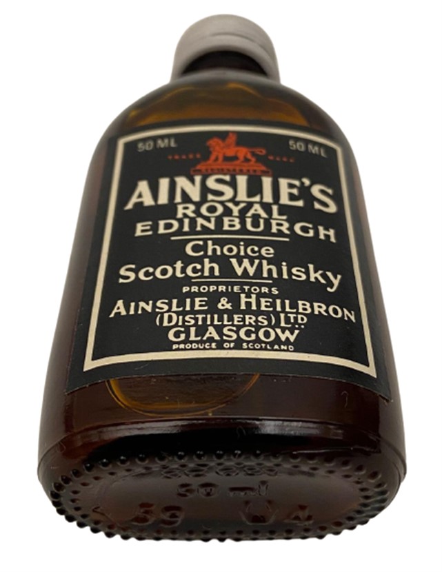 İSKOÇ AINSLIE'S ROYAL EDINBURGH 50 ML MİNYATÜR İÇKİ VİSKİ ŞİŞESİ KAPAGI ACILMAMIŞ DOLU KOLEKSİYON 