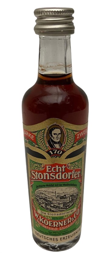 ALMAN MARKE ZWERG ECHT STONSDORFER 50 ML MİNYATÜR İÇKİ ŞİŞESİ KAPAGI ACILMAMIŞ DOLU KOLEKSİYON 