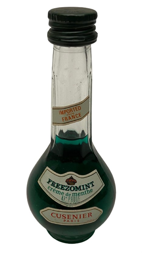 CUSENIER PARIS FREEZOMINT CREME DE MENTHE 40 ML MİNYATÜR İÇKİ LİKÖR ŞİŞESİ KAPAGI ACILMAMIŞ DOLU KOLEKSİYON 