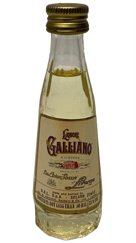İTALYA LIQUORE GALLIANO 50 ML MİNYATÜR İÇKİ LİKÖR ŞİŞESİ KAPAGI ACILMAMIŞ DOLU KOLEKSİYON