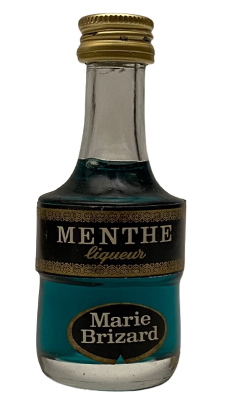 MARİE BRİZARD MENTHE LİQUEUR 30 ML MİNYATÜR İÇKİ LİKÖR ŞİŞESİ KAPAGI ACILMAMIŞ DOLU KOLEKSİYON